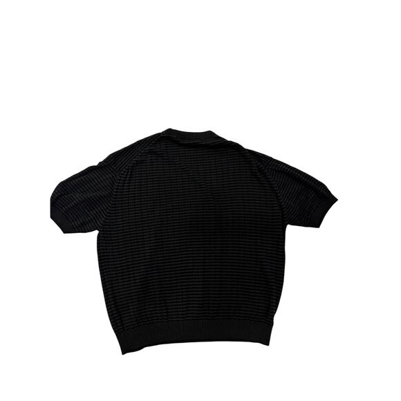 Pronto Uomo Black Knit Striped T-Shirt Men’s XL Elevated Basics Quiet Luxury 90s - Picture 2 of 11